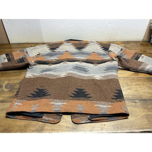 Vintage Pioneer Wear Wool Blend Southwestern Tribal Aztec Coat Jacket Womens XL - Picture 13 of 13